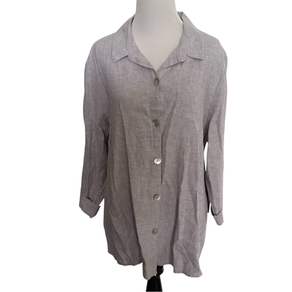 NWT Habitat Linen Blend Shirt Size Large